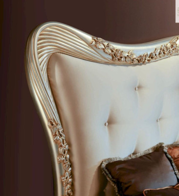 Cama Cama doble Chesterfield Tela Lujo Camas Madera Dormitorio