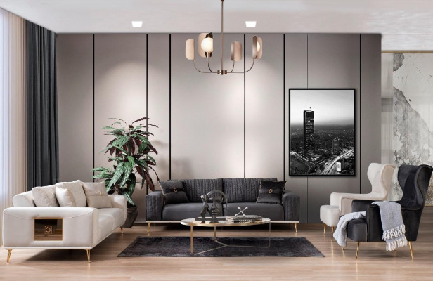 Silla individual de tela blanca para sofá, diseño de muebles tapizados nuevos.