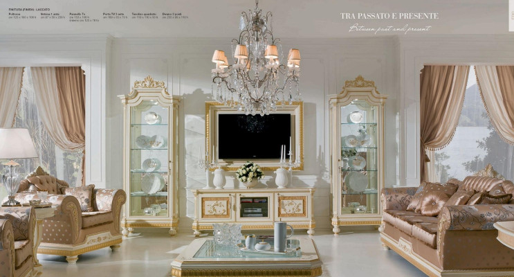 Vitrina armarios vitrinas de madera muebles de lujo para la sala de estar oro barroco