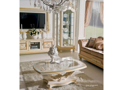Mesa de centro moderna beige diseñador muebles de salón lujo decoración