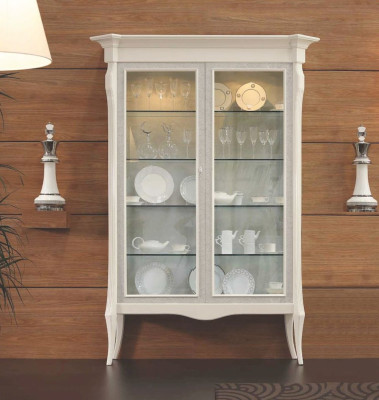 Vitrina de lujo con puertas armarios vitrinas mueble de salón madera blanco