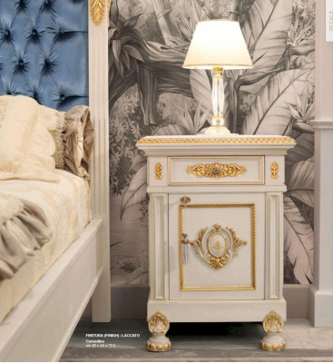 Mesa de noche, mesita de noche, consola, mesa, madera, dormitorio, blanco, nuevo.