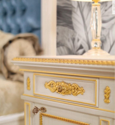 Mesa de noche, mesita de noche, consola, mesa, madera, dormitorio, blanco, nuevo.
