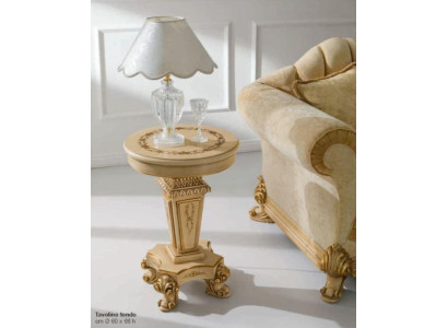 Mesa auxiliar Mesa de centro Redonda Mesa Muebles para sala de estar Beige