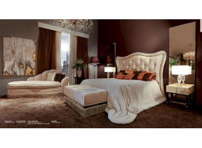 Chesterfield otomana taburete de muebles tapizado de tela beige de lujo