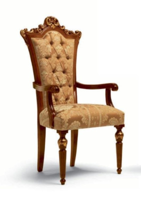 Silla de comedor de lujo Silla de comedor Sillón Asiento de madera Marrón