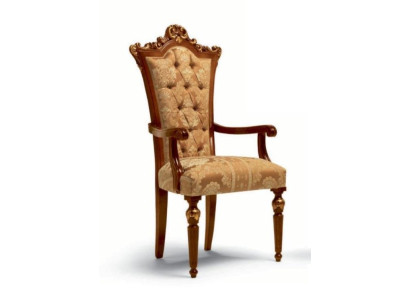 Silla de comedor de lujo Silla de comedor Sillón Asiento de madera Marrón
