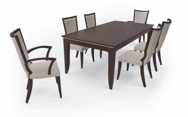 Silla sin reposabrazos Silla de comedor Silla de cocina Madera Tela Gris