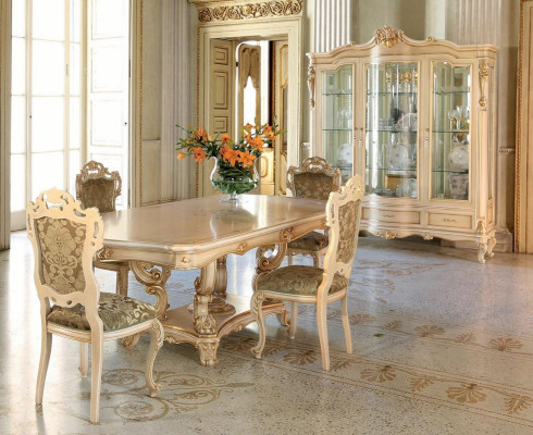 Silla clásica de lujo para comedor, sillón de comedor, silla de asiento, sillas de tela beige.