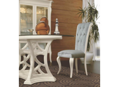 Silla Silla de comedor Silla de cocina Asiento Asiento Madera Tela Gris Comedor
