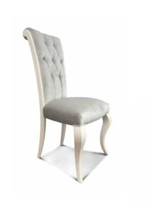Silla Silla de comedor Silla de cocina Asiento Asiento Madera Tela Gris Comedor