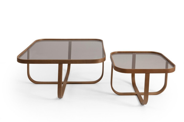 Marrón conjunto de sala de estar 2 mesas de centro modernas Diseñador de decoración completa