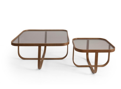 Marrón conjunto de sala de estar 2 mesas de centro modernas Diseñador de decoración completa