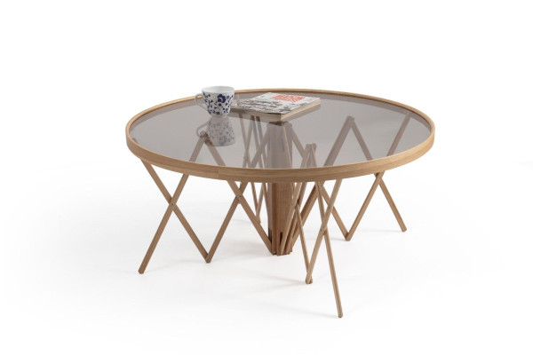 Mesa de café de diseño de lujo, mesa de sofá de diseño, configuración de diseñador de sala de estar.