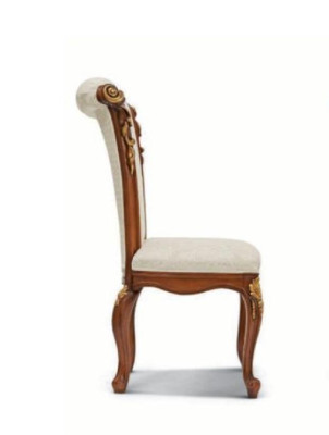 Silla de comedor de lujo Silla de comedor Sillón Asiento Sillas Barroco Oro