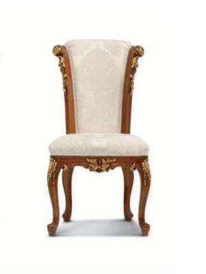 Silla de comedor de lujo Silla de comedor Sillón Asiento Sillas Barroco Oro