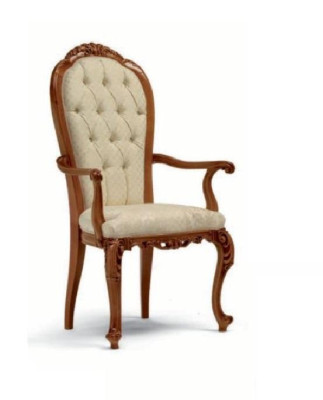 Silla Sillón Silla de lujo Barroco Rococó Sillas Madera Marrón Marzorati.