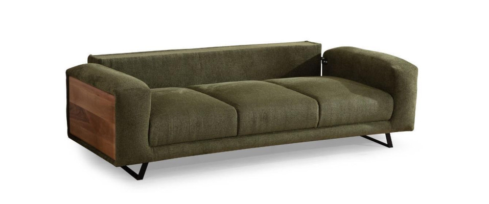 Verde sala de estar sofá de lujo de 4 plazas con asientos relax