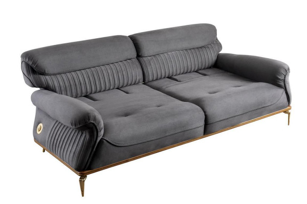 Sofá de 3 plazas en color gris moderno: confort y estilo en un solo conjunto.