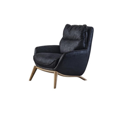 Sillón de lujo Diseño moderno Muebles de salón Estilo negro