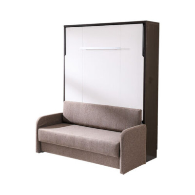 Armario Cama con sofá Tapicería Pared Armarios Cama plegable Muebles + Sofá Nuevo