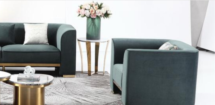 Sofá conjunto 3-2-1 asientos, conjunto de 2 mesas auxiliares, 2 mesas de café, muebles de lujo de 7 piezas. Nuevo.