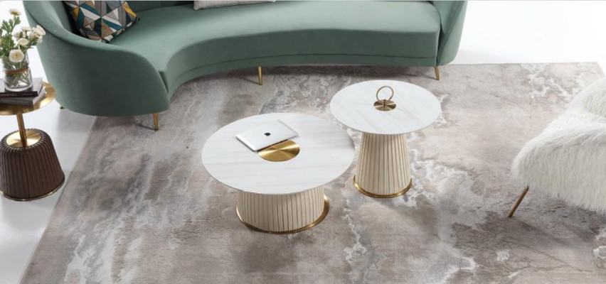 Diseño de mesa de café Mesas de diseño Muebles de estilo Mesa de sala de estar de lujo Mesa auxiliar Nueva
