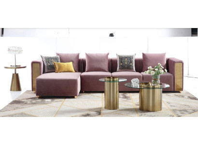Sofá esquinero en forma de L, mesa de centro, esquina tapizada, sala de estar, muebles de lujo, sofá, sofá de 3 piezas.
