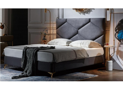 Cama 180x200cm Textil Dormitorio Muebles de lujo Modernas camas Muebles de hotel Nuevos
