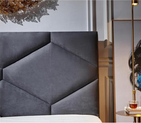 Cama 180x200cm Textil Dormitorio Muebles de lujo Modernas camas Muebles de hotel Nuevos