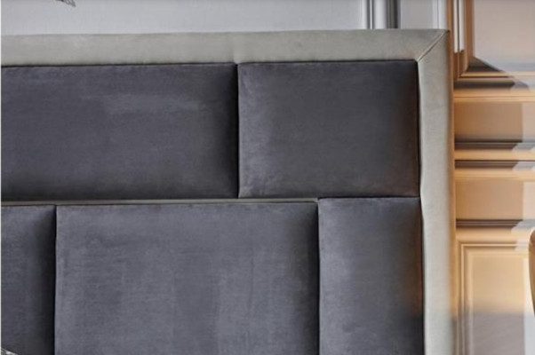 Dormitorio 3 piezas. Juego de cama 2x Mesita de noche Consola Camas Dobles Acolchadas Hotel