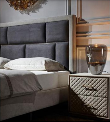 Camas Muebles Dormir Hotel Doble Lujo Dormitorio Cama Diseño Acolchado Terciopelo Nuevo