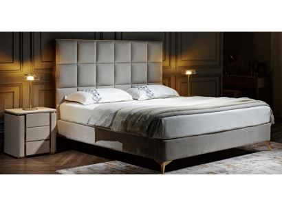 Cama de 2 plazas 2x mesita de noche 3 piezas Conjunto de dormitorio Grupo de lujoso diseñador Nuevo conjunto