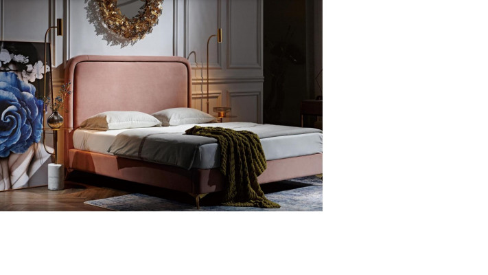 Cama doble Cama matrimonial Diseño de lujo Cama tapizada Diseño de cama 180x200cm Nuevo