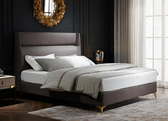 Cama matrimonial de diseño Lujo Cama de diseño de lujo Doble cama Dormitorio Muebles Hotel
