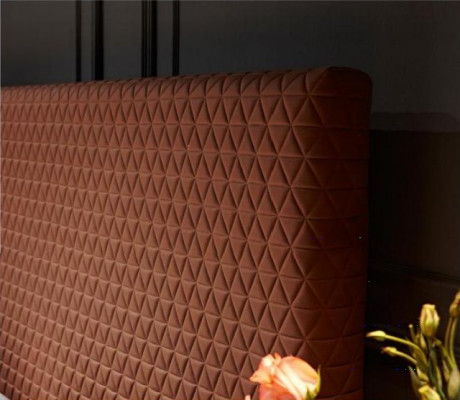 Cama de lujo Cama tapizada de cuero Cama matrimonial Cama de hotel de dormitorio 180x200cm.