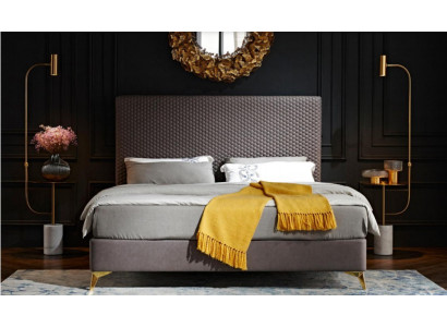 Diseño de lujo cama tapizada de diseño de cuero cama matrimonial cama doble cama.