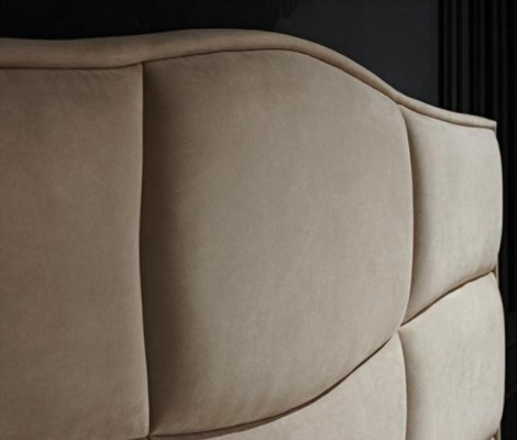 Dormitorio Cama doble de 180x200 cm Cama de lujo Moderna Textil Nuevo