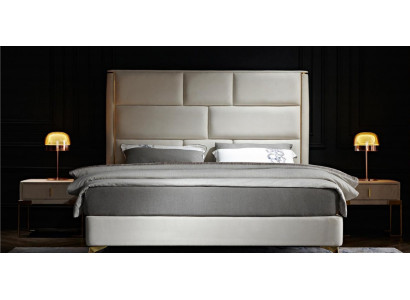 Conjunto de dormitorio de 3 piezas. Diseño moderno de dormitorio de lujo. Mesita de noche Cama