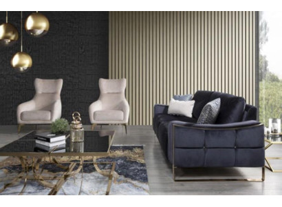 Silla clásica de lujo tapizada en textil, asiento individual, moderna, blanca, nueva.