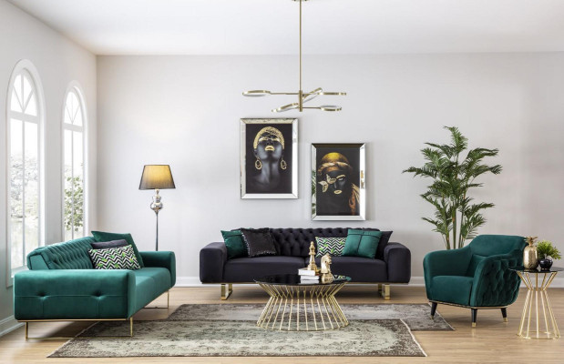 Sofá moderno de 4 plazas diseño sala de estar tapicería de madera tapizado moderno lujo