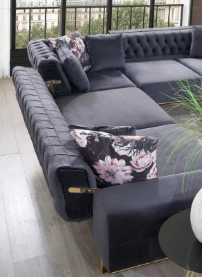 Sofá esquinero, sofá, tapicería, conjunto de muebles Chesterfield, sofá de esquina, tela.
