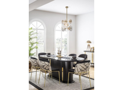 Comedor Mesa de comedor Silla 6x sillas Mesa Mesas Grupo de comedor de metal Juego de 7 piezas Nuevo