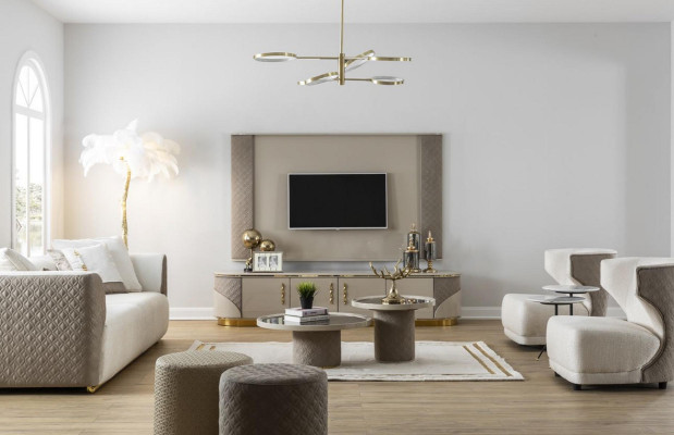 Moderno armario de TV de lujo Estilo elegante RTV para sala de estar Aparador de TV NUEVO