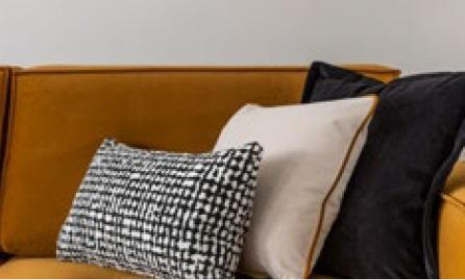 Sofá Sofá de cuatro plazas Muebles Sofás Acolchados Sofás Textil Tela Decoración