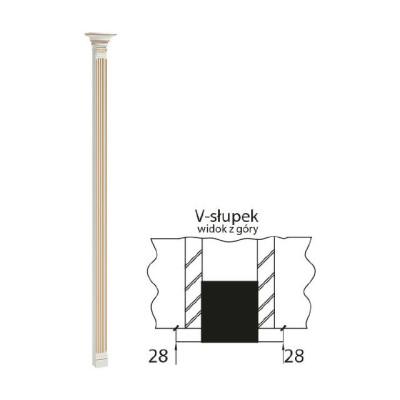 Columna Columna decorativa Columnas Decoración romana griega Armario empotrado Verona