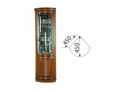 Vitrina clásica Armario vitrina Rústico Armario de vidrio Vitrinas Z-WN