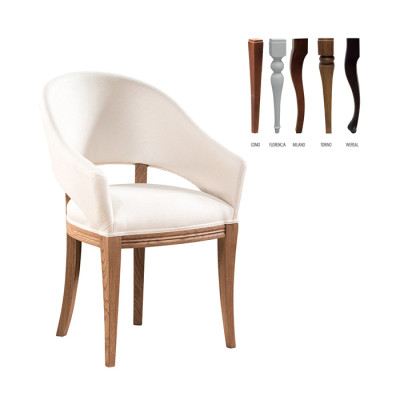 Silla tapizada de diseñador clásico Sillas tapizadas TExtil de cuero tela CM-U2