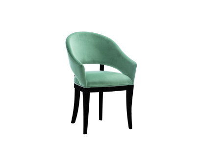 Silla de diseño de lujo con tapizado para oficina, sala de estar, comedor de madera.