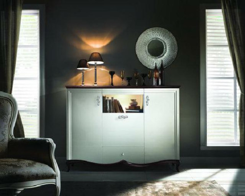 XXL Mueble de bar de diseño Vitrina Cómoda Armario Grande Nuevo Gabinete de cajones MIKBD